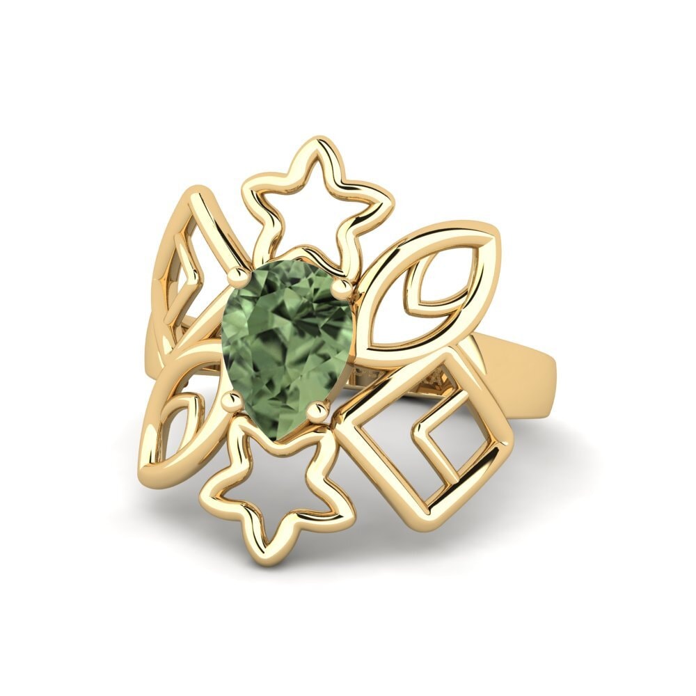 Pear Green Sapphire Ring Ardelian