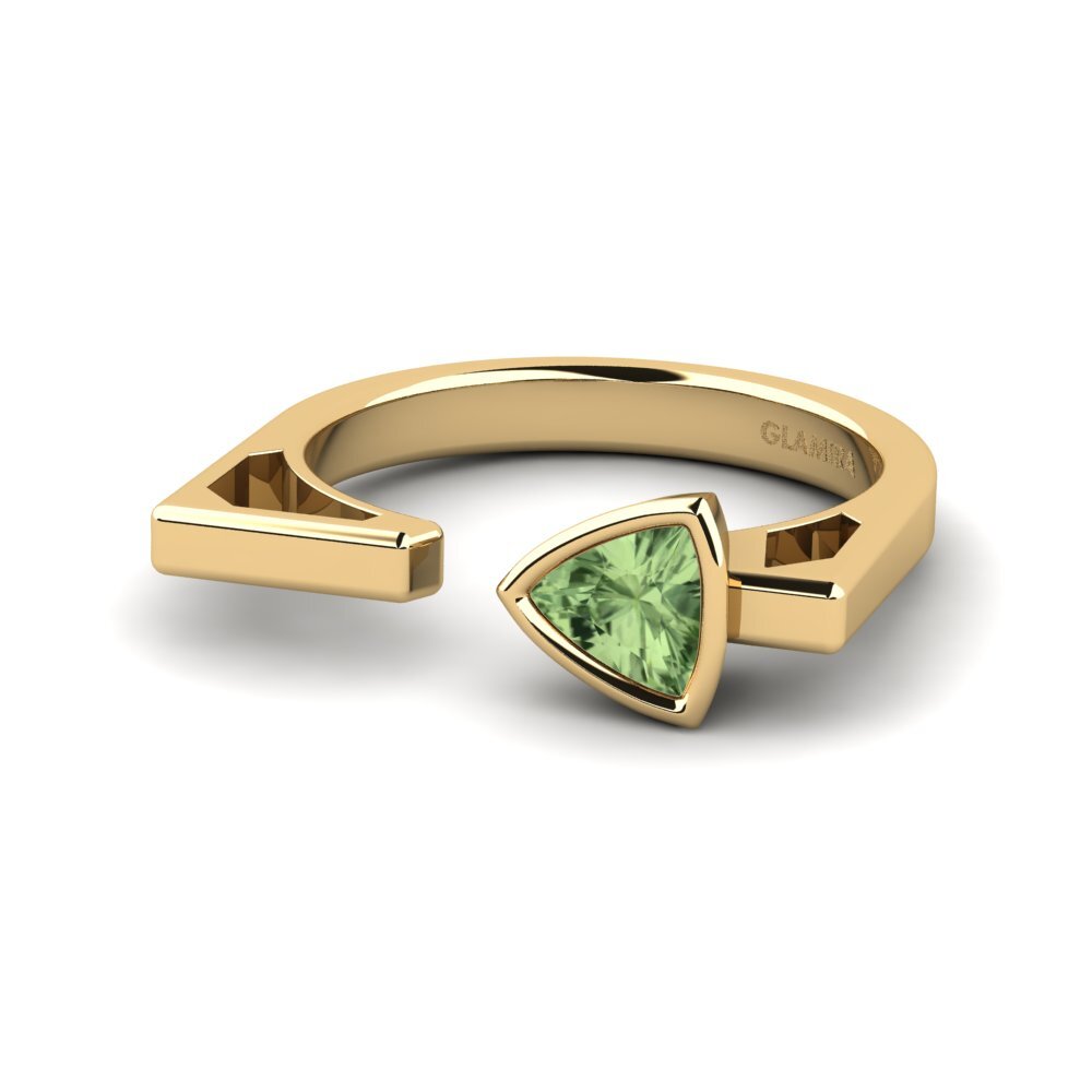 Trillón Zafiro Verde Anillo Asolfi
