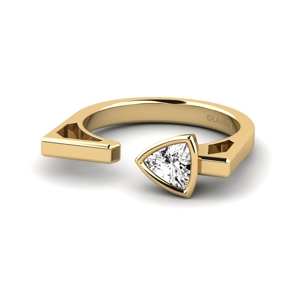 Trillón Moissanita Anillo Asolfi