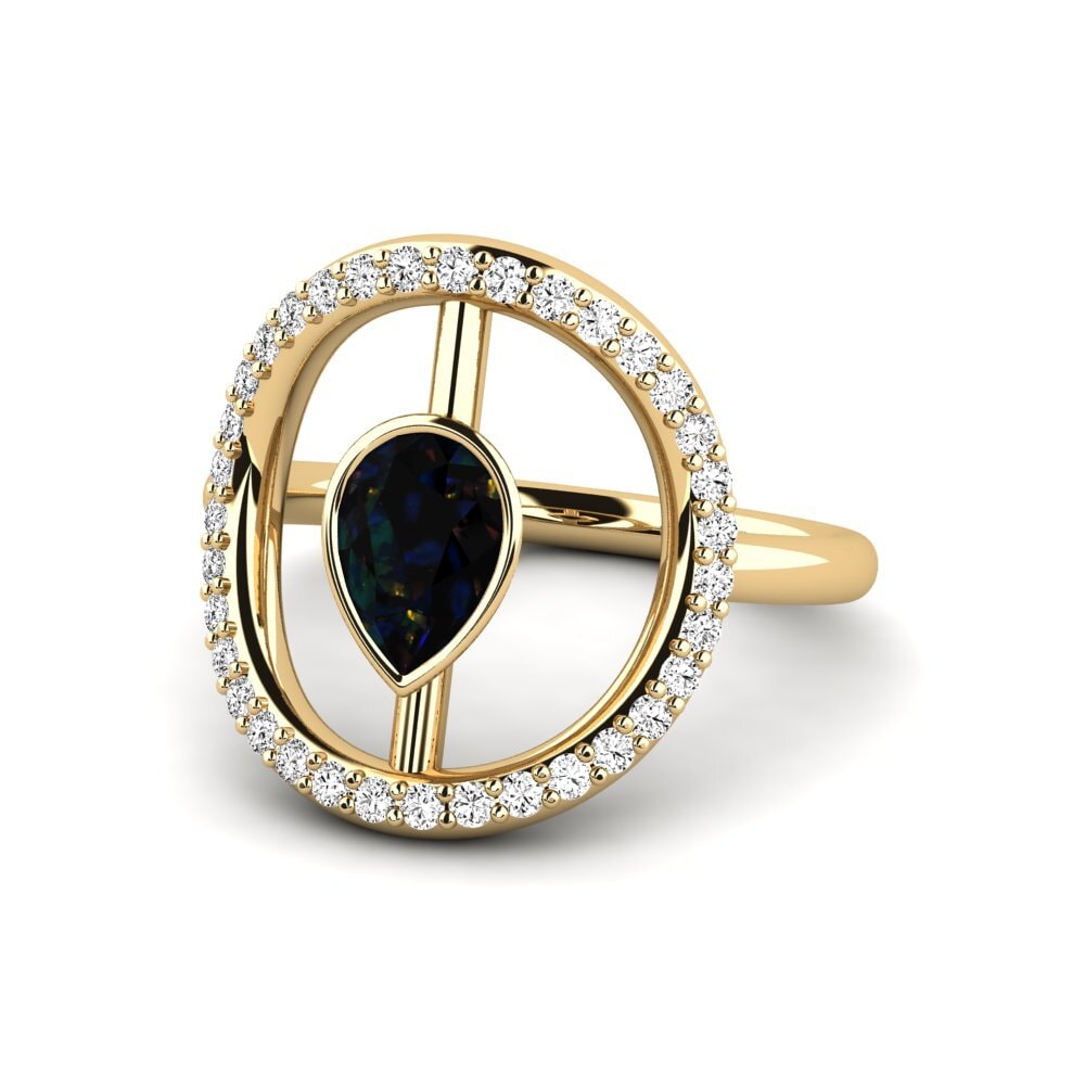 Opalo Negro Anillo Badek
