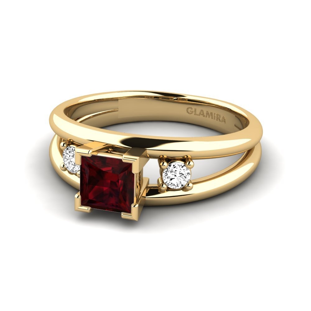 Garnet Engagement Ring Bron