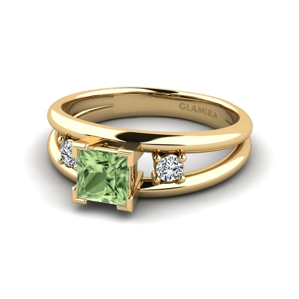 Green Sapphire Engagement Ring Bron