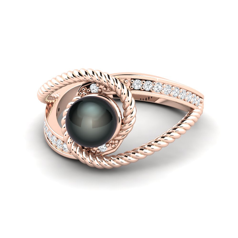 14k Oro Rosa Anillo Eidinia