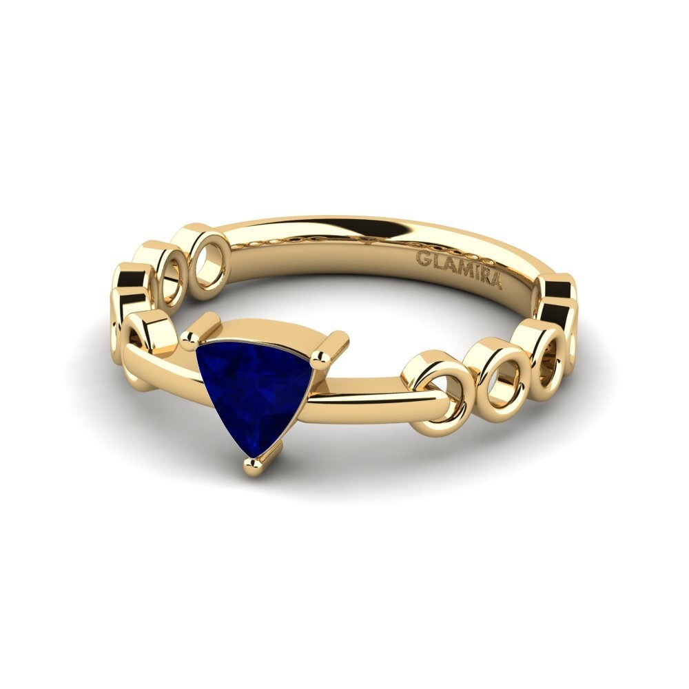 Trillion Sapphire Engagement Ring Gaque