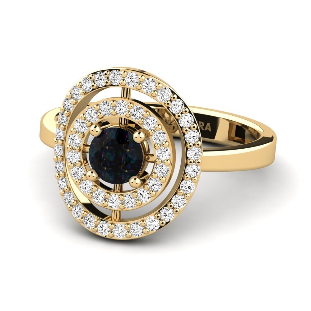 Opalo Negro Anillo Goyar