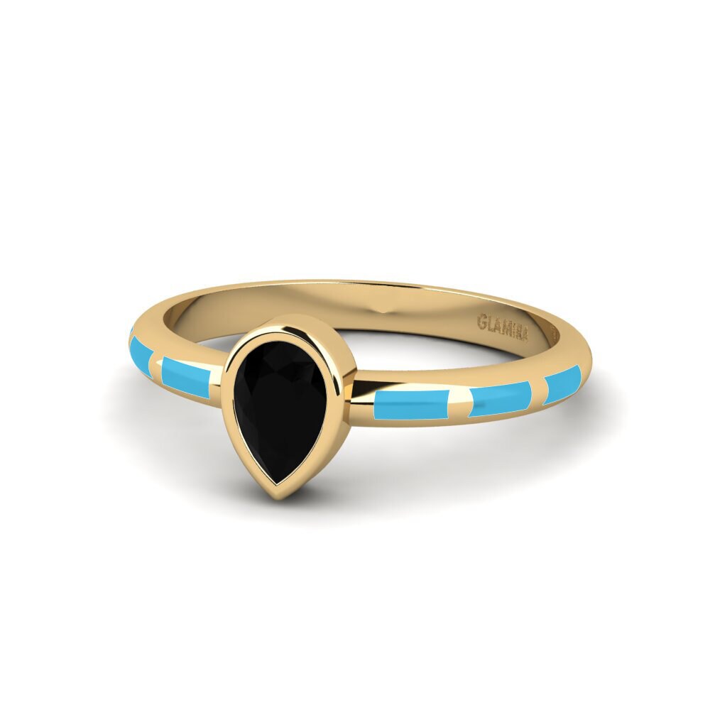 Schwarzer Diamant Ring Stacial