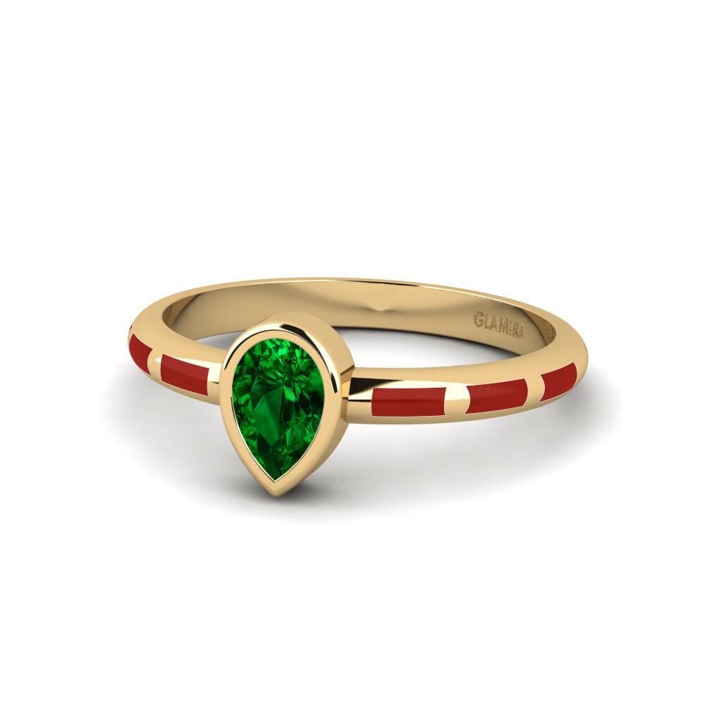 Grüner Zirkonia Ring Stacial
