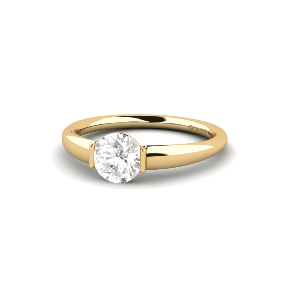 Zafiro blanco Anillo de compromiso Onboy