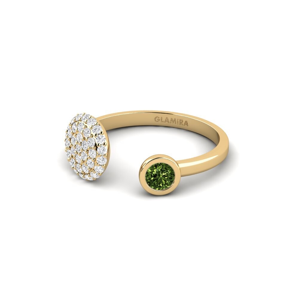 Green Sapphire SYLVIE Ring Argentu