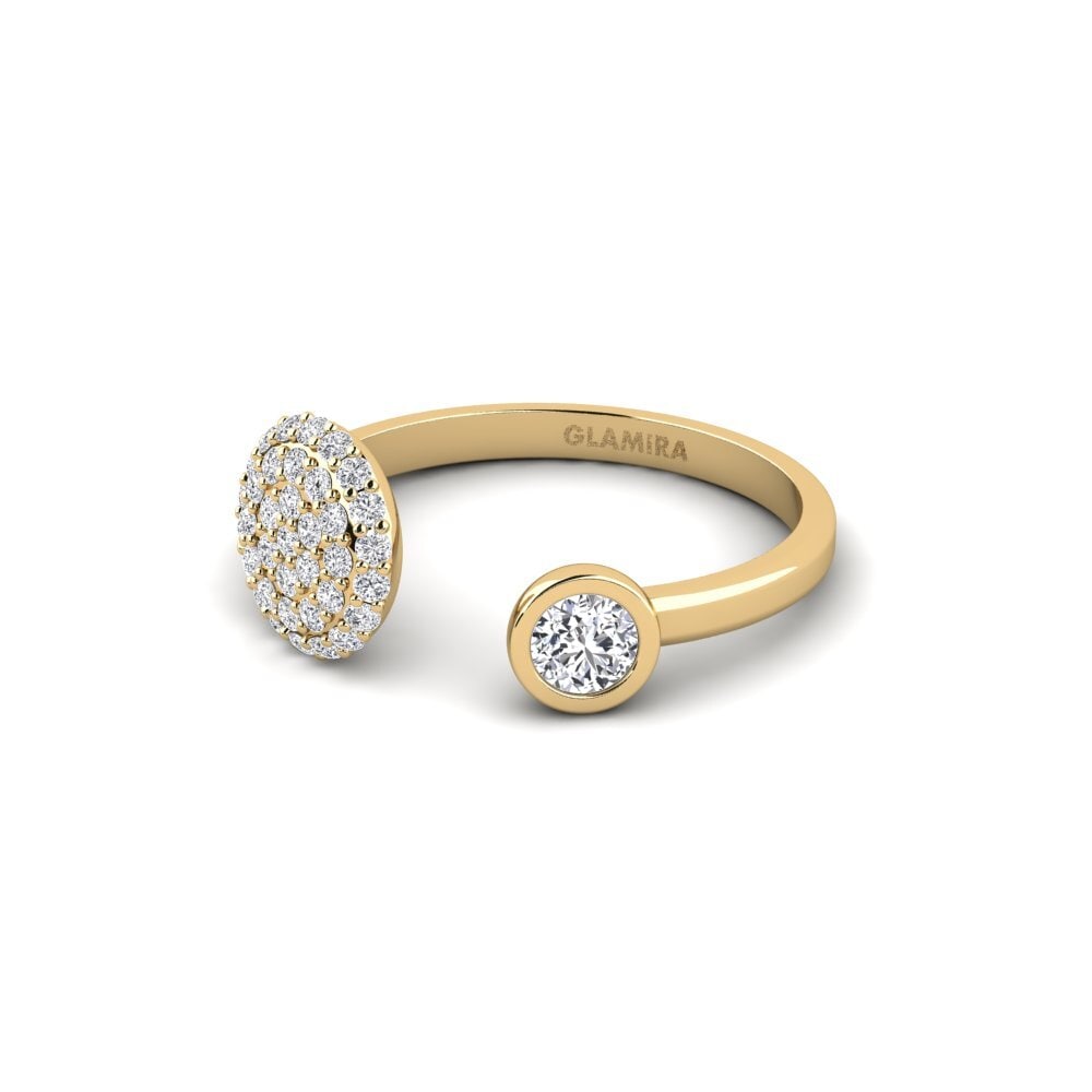 Diamante Produzido em Laboratório SYLVIE Anel Argentu