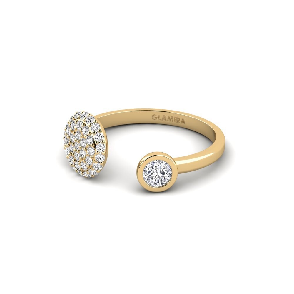 Moissanite SYLVIE Anel Argentu