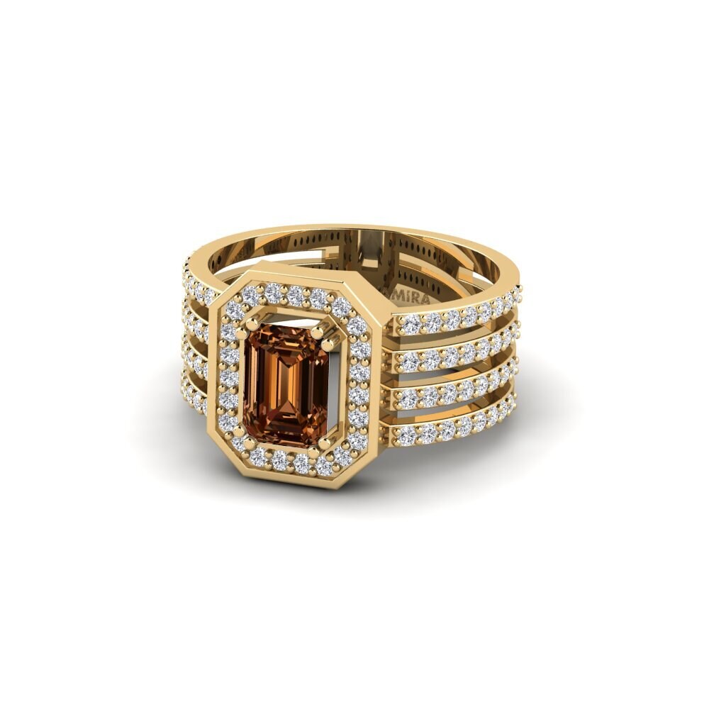 Diamante Marrón SYLVIE Anillo Chaandee
