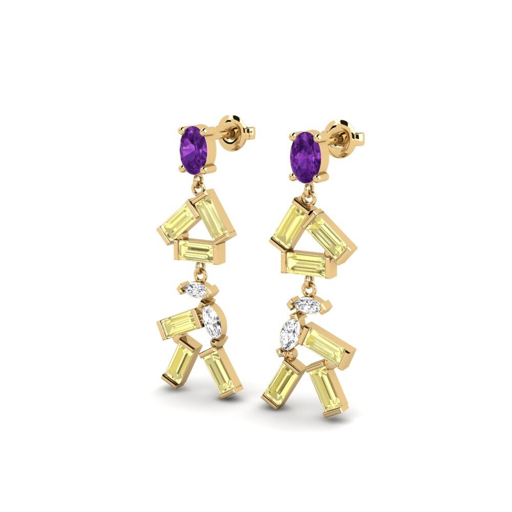Amethyst SYLVIE Earring Fedha