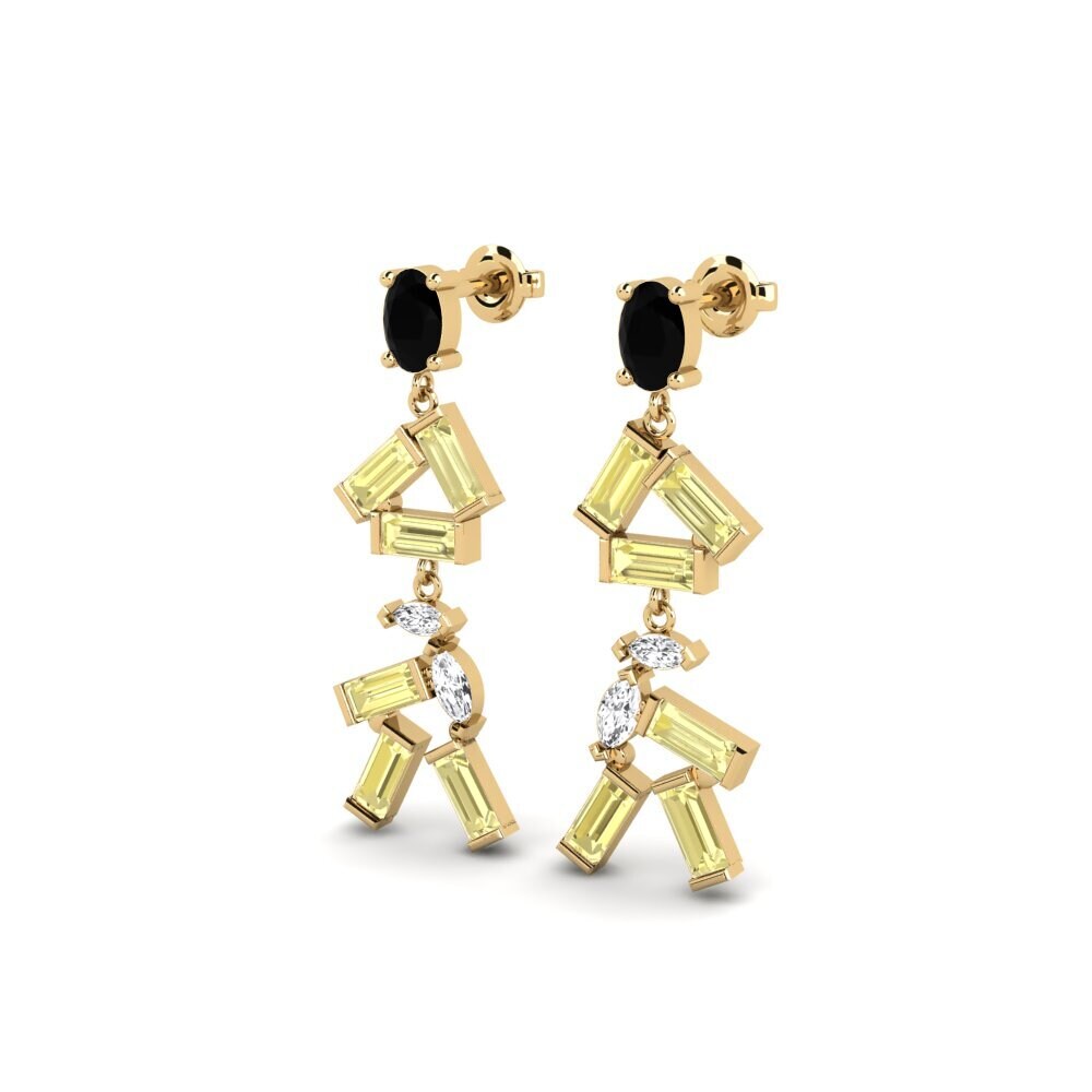 Black Onyx SYLVIE Earring Fedha