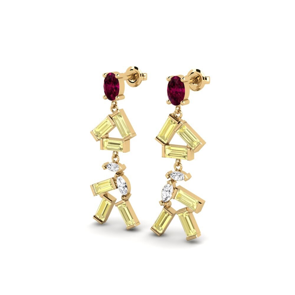 Rhodolite Garnet SYLVIE Earring Fedha