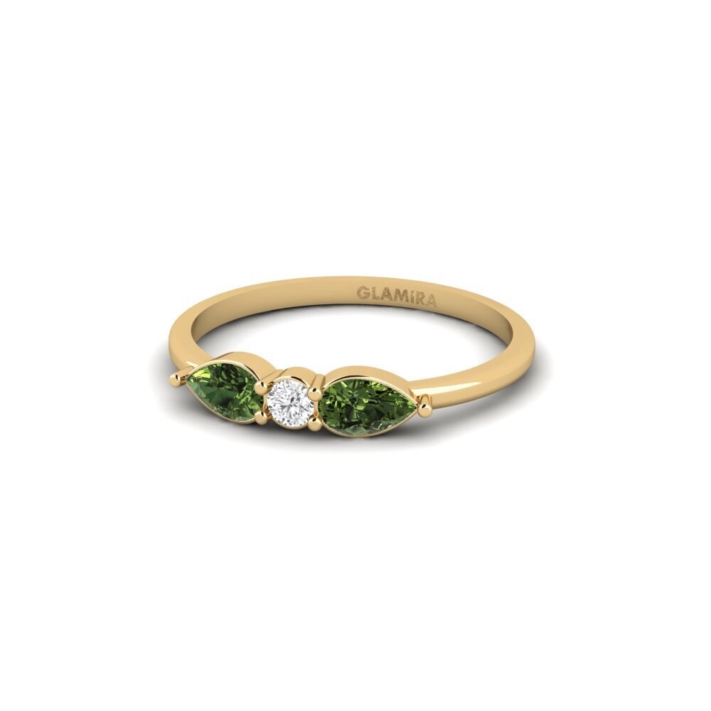 Zafiro Verde SYLVIE Anillo Marzanie