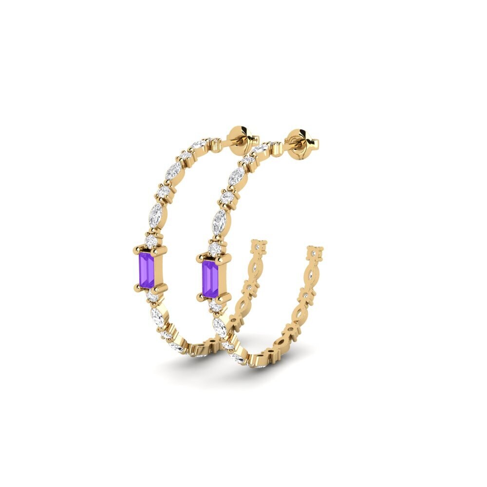 Amethyst SYLVIE Earring Moemiti