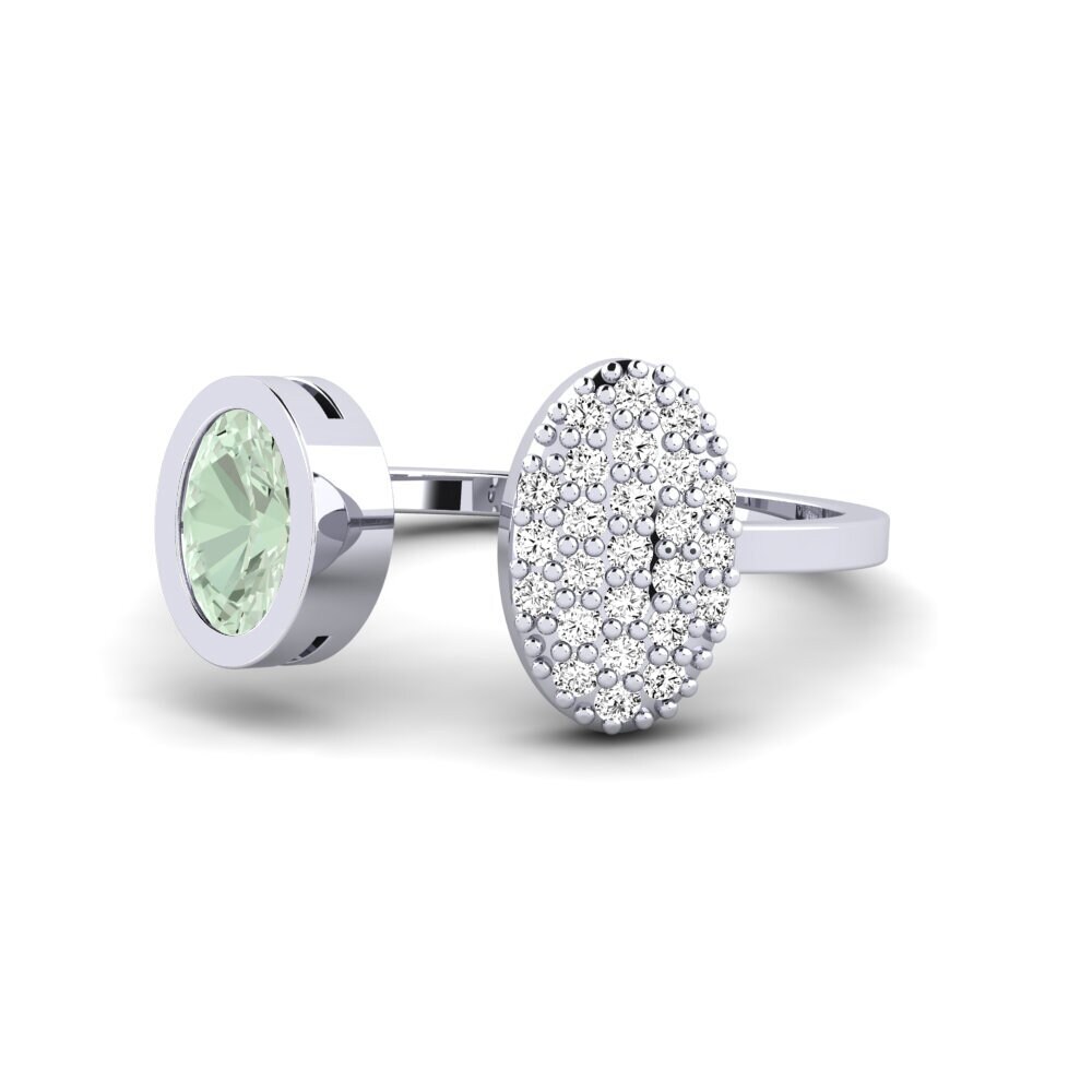 925 Silver Green Amethyst SYLVIE Ring Phupha