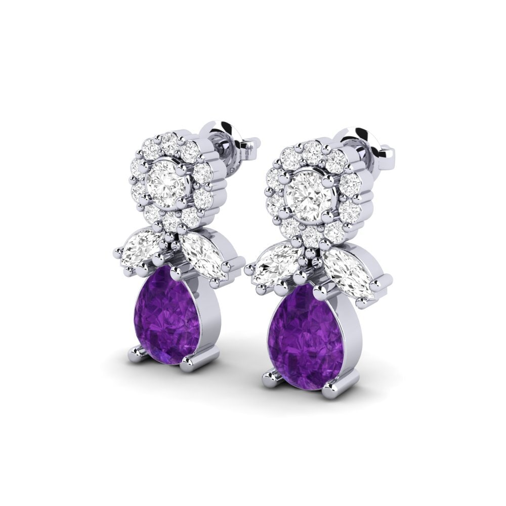 Amethyst SYLVIE Earring Srebro
