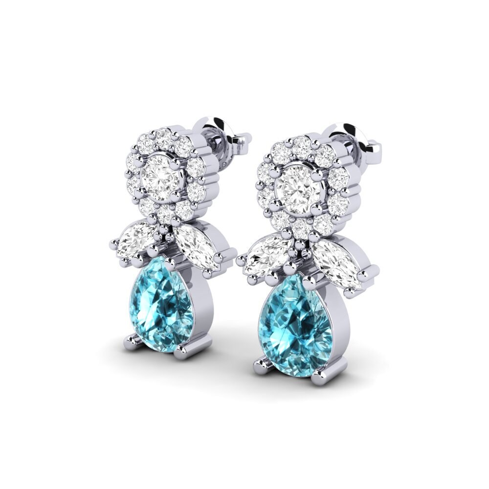 Blue Zircon SYLVIE Earring Srebro