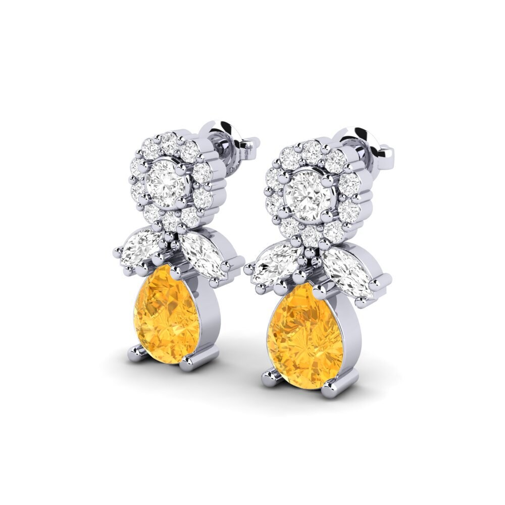 Citrine SYLVIE Earring Srebro