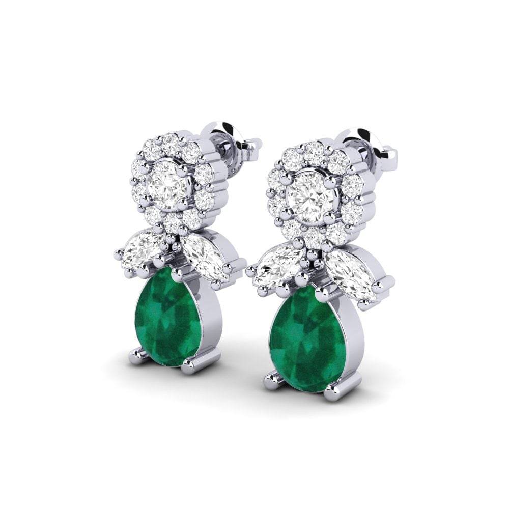 Emerald SYLVIE Earring Srebro