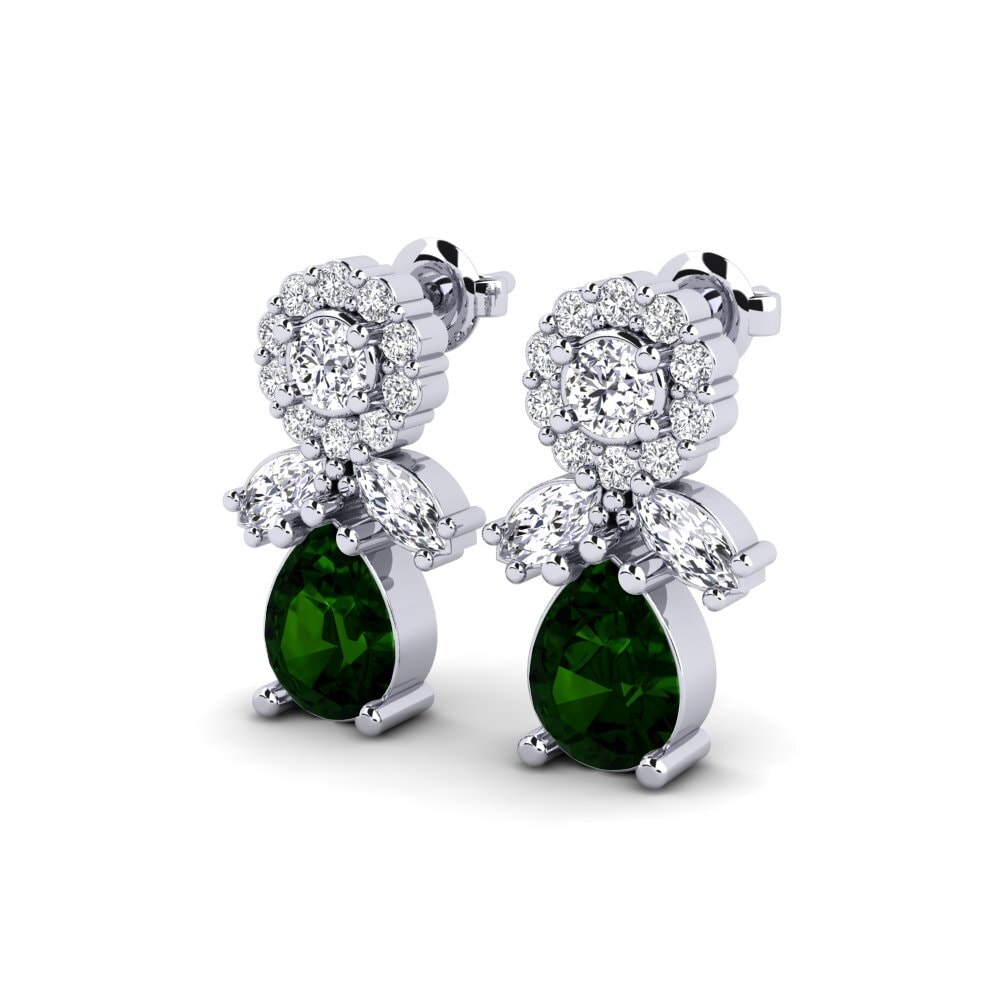 Green Tourmaline SYLVIE Earring Srebro