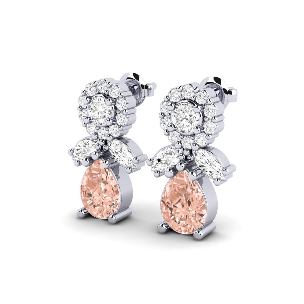 Morganite SYLVIE Earring Srebro