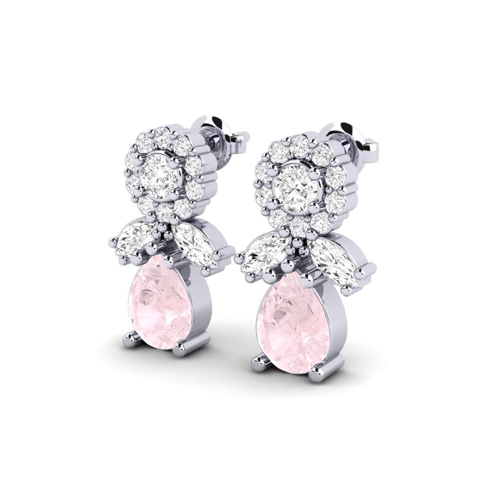 Rose Quartz SYLVIE Earring Srebro