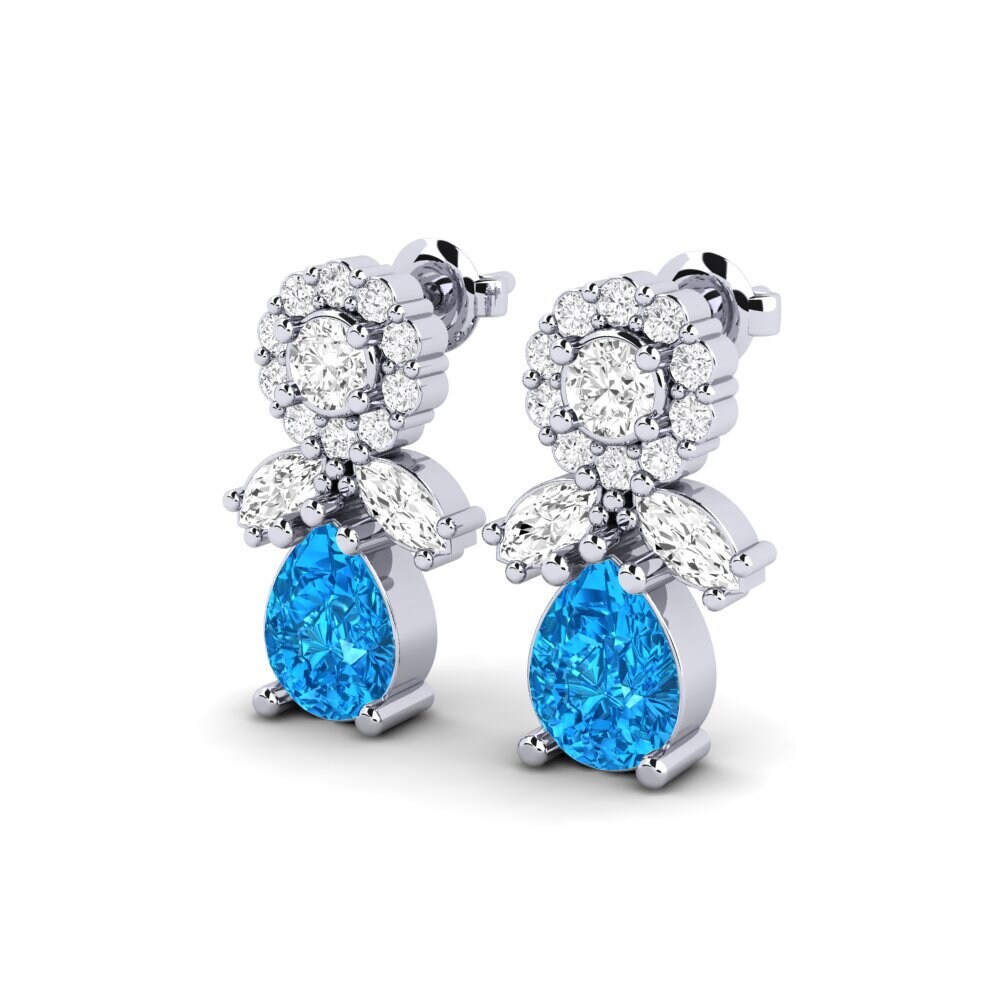 Blue Topaz SYLVIE Earring Srebro