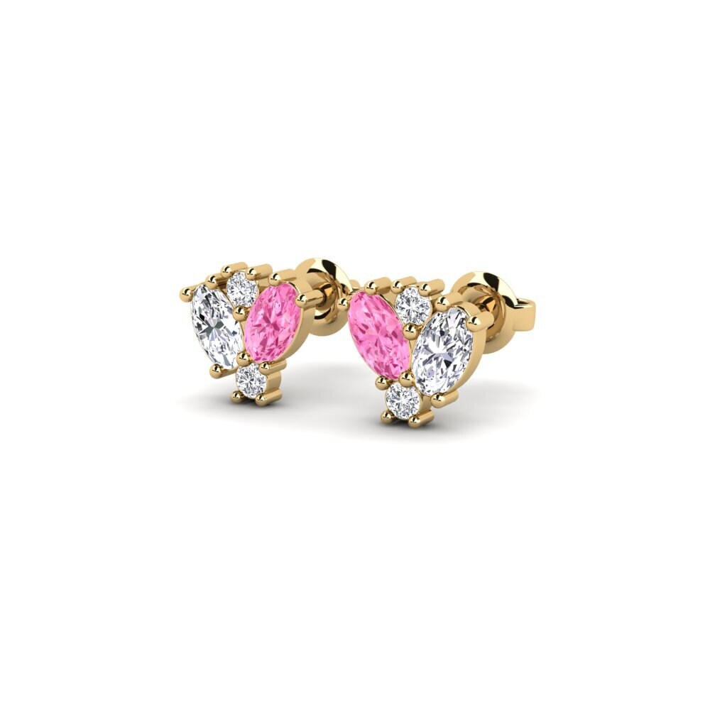 Saphir Rose SYLVIE Boucles D'oreilles Sueno