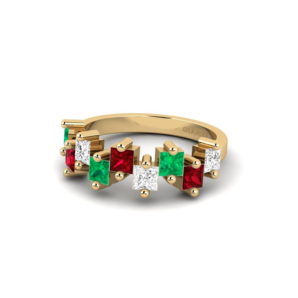 Red Zirconia SYLVIE Ring Airgid