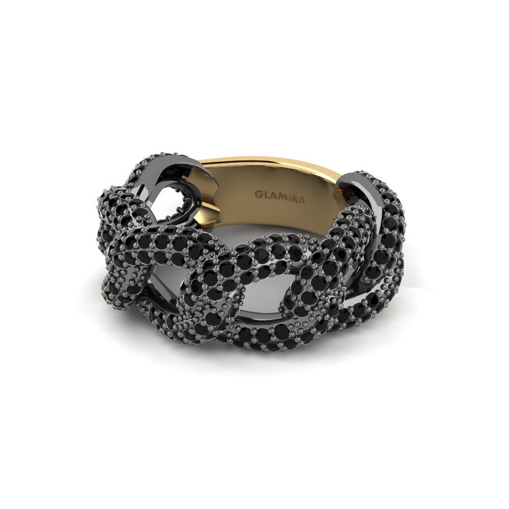 Zafiro negro SYLVIE Anillo Azurfa