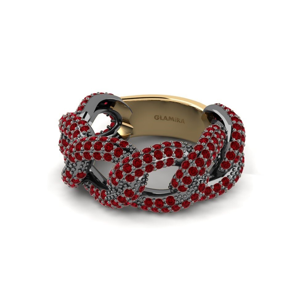 Red Zirconia SYLVIE Ring Azurfa