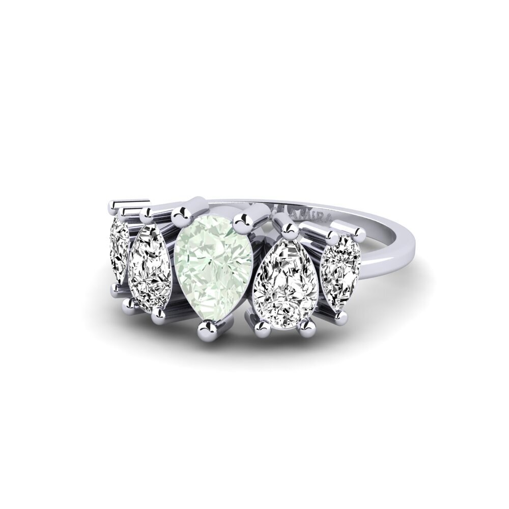 925 Silver Green Amethyst SYLVIE Ring Drim