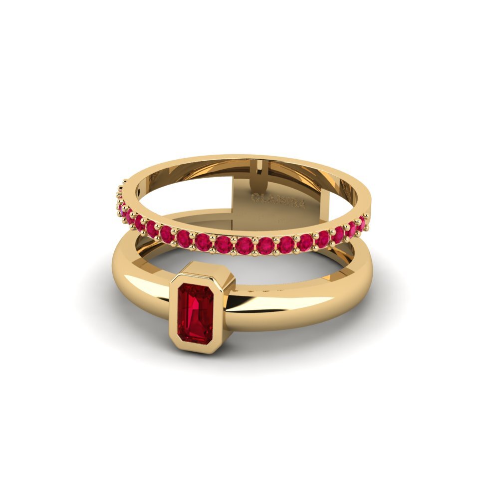 Red Zirconia SYLVIE Ring Filoktetes