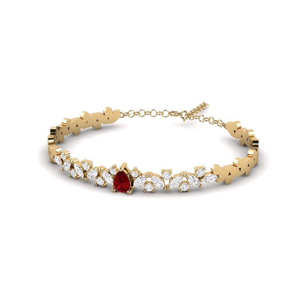 Red Zirconia SYLVIE Bangle Leija