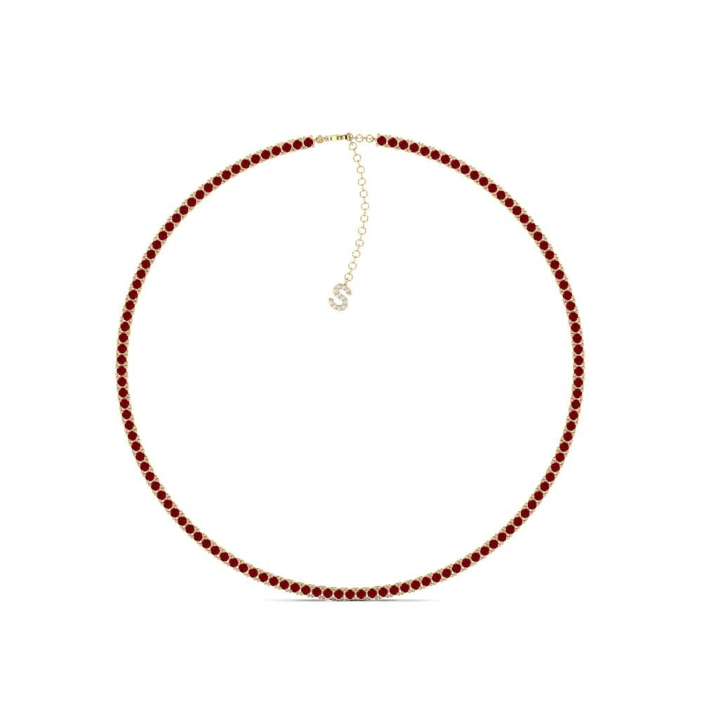 Red Zirconia SYLVIE Collier Nahasi - S