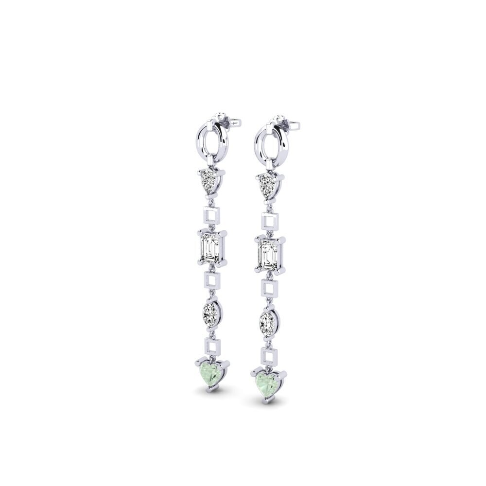 925 Silver Green Amethyst SYLVIE Earring Ngway