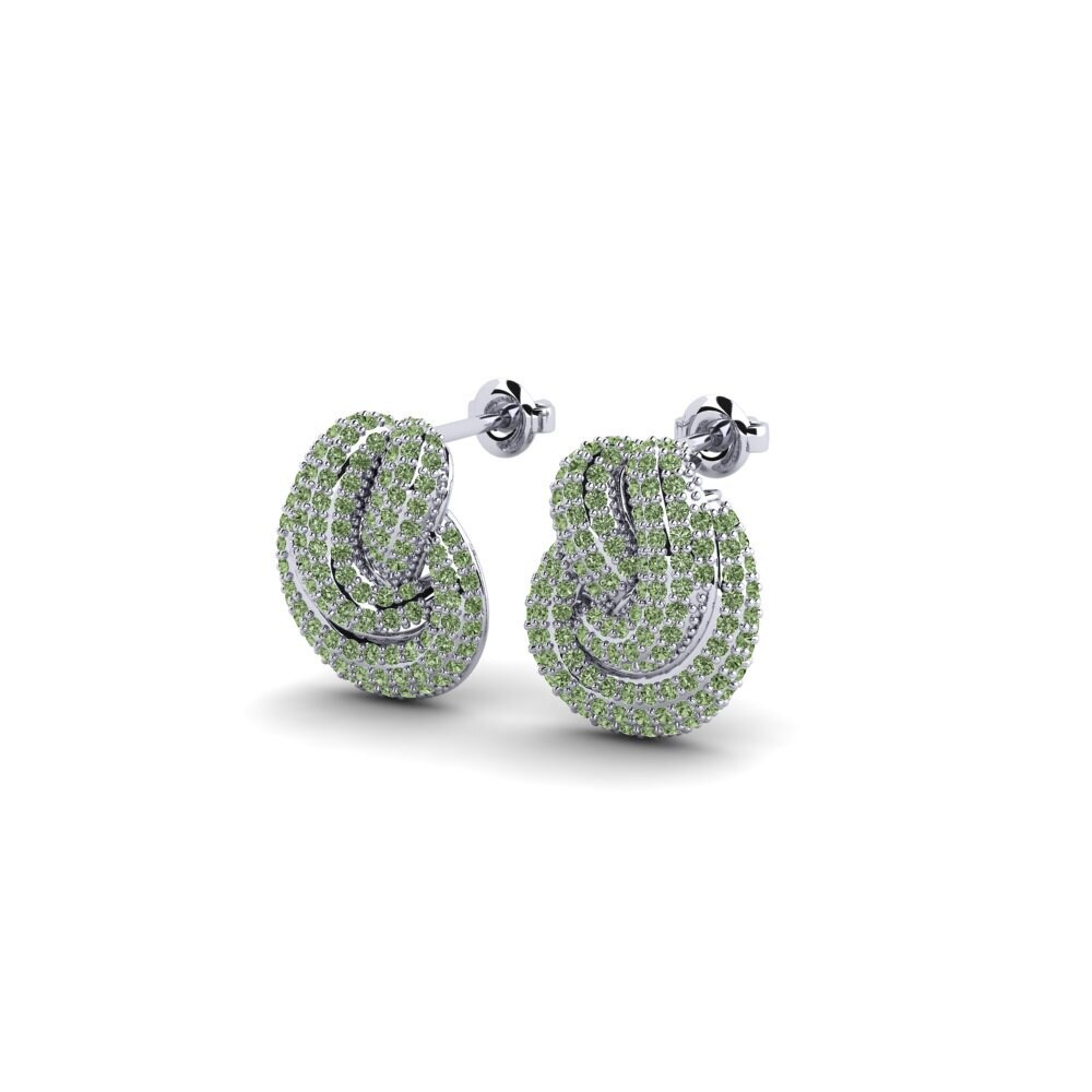 950 Platinum Green Diamond SYLVIE Earring Perak