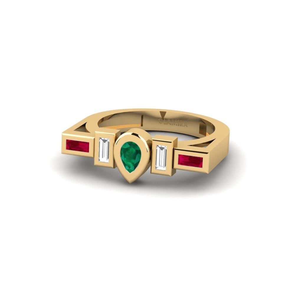 Emerald SYLVIE Ring Poias