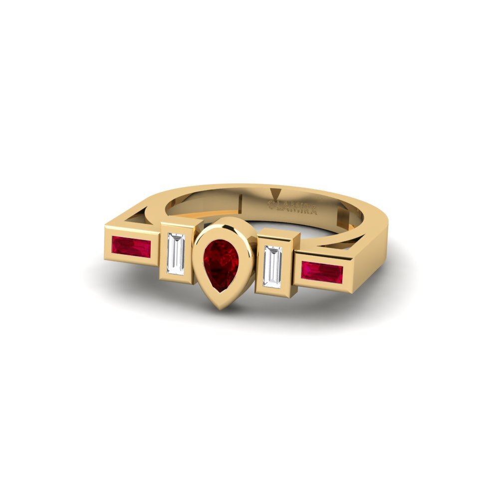 Red Zirconia SYLVIE Ring Poias