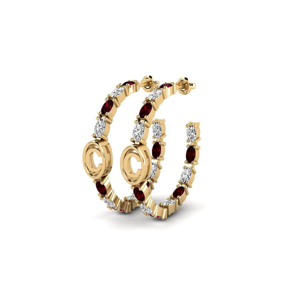 Garnet SYLVIE Earring Riyo - C