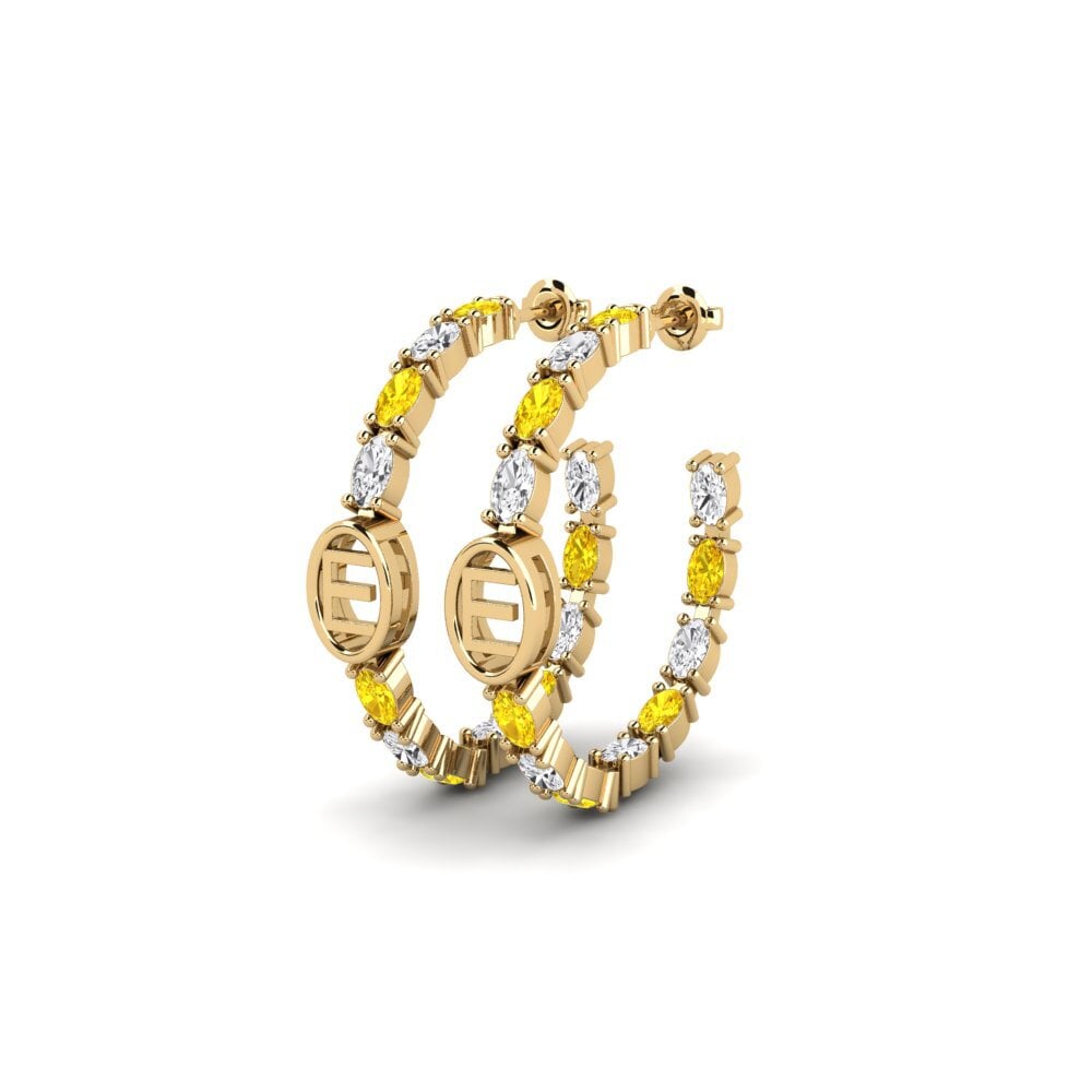 Yellow Sapphire SYLVIE Earring Riyo - E