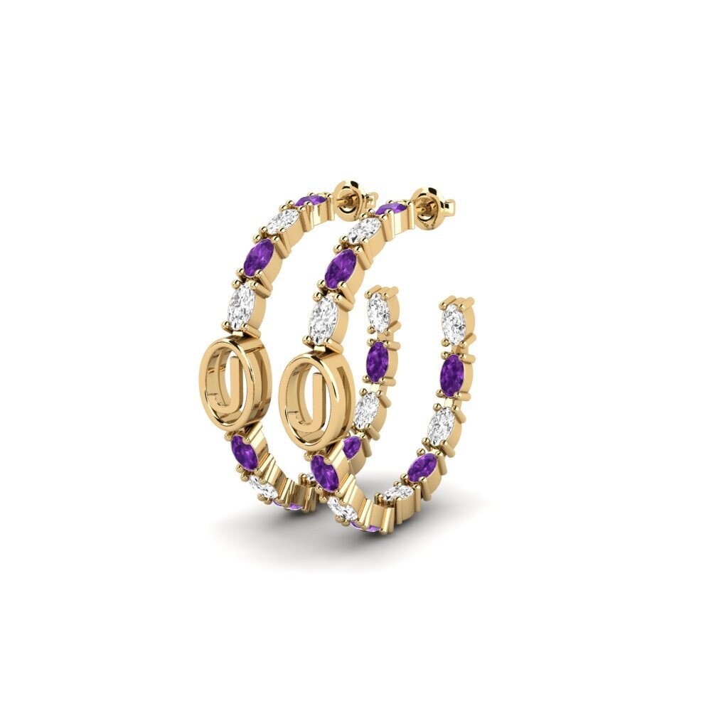Amethyst SYLVIE Earring Riyo - J