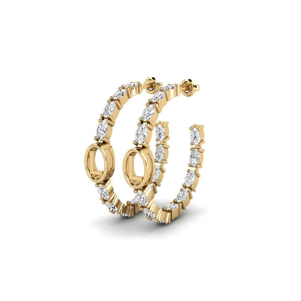 White sapphire SYLVIE Earring Riyo - L