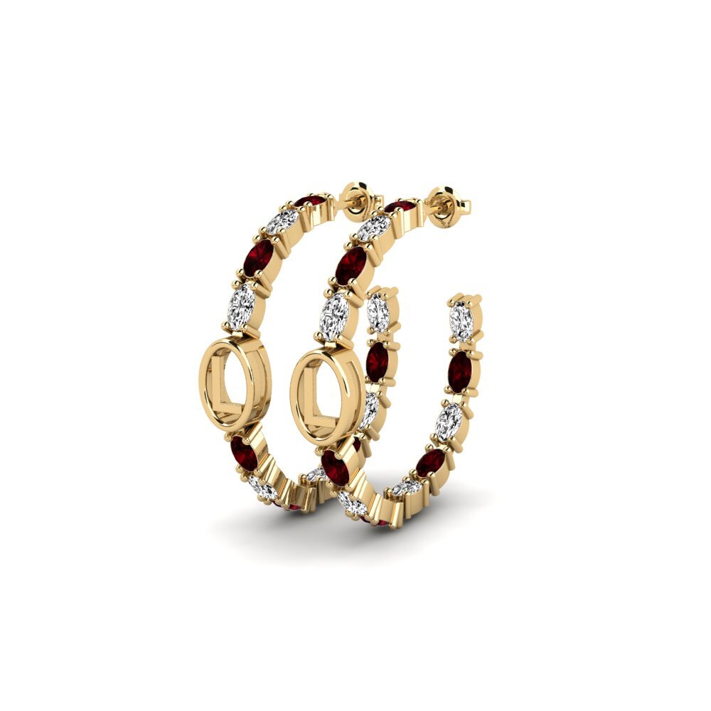 Granate SYLVIE Pendientes Riyo - L