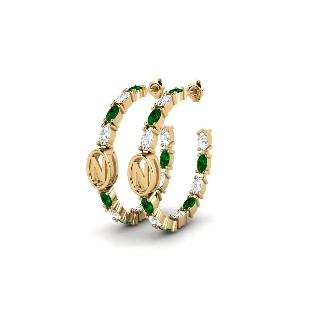 Green Zirconia SYLVIE Earring Riyo - N