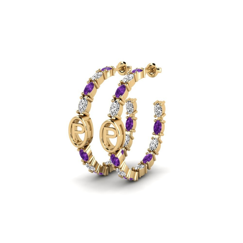 Amatista SYLVIE Pendientes Riyo - P