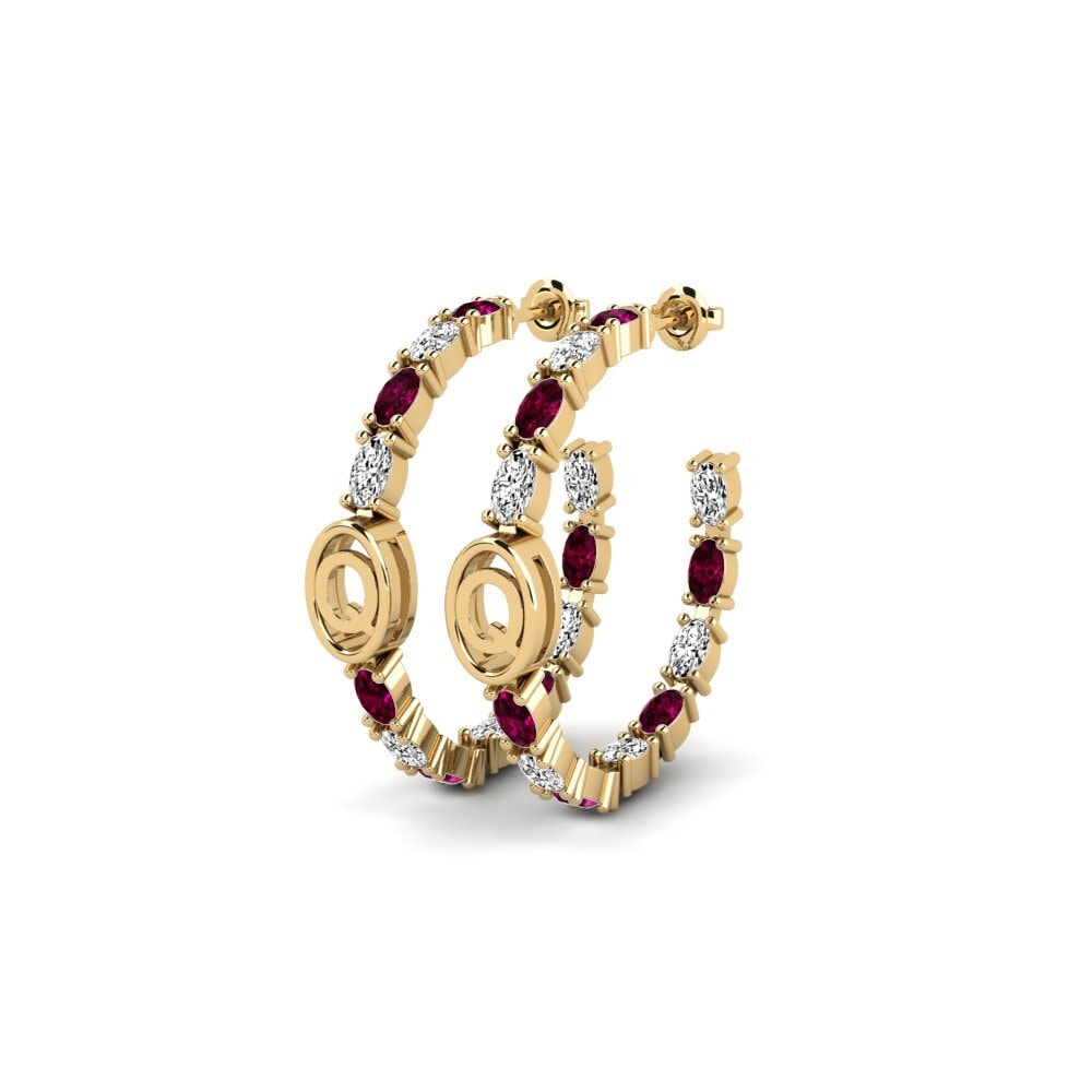 Granate Rhodolite SYLVIE Pendientes Riyo - Q